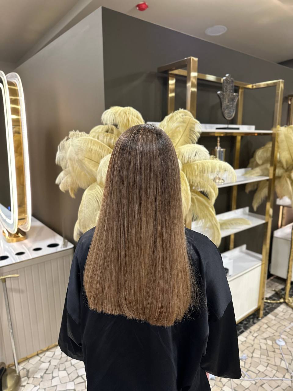 Caramel balayage brunette hair color in Madeira — Elizabeth Hair Madeira